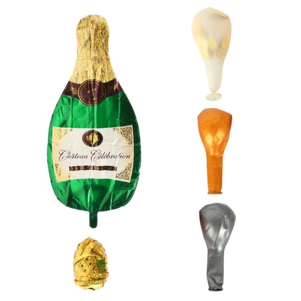 Champagne Flaska Ballong Garland Arch Kit, för födelsedag Bröllop