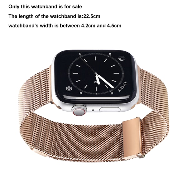 Metallband i rostfritt stål som är kompatibelt med Apple Watch rem