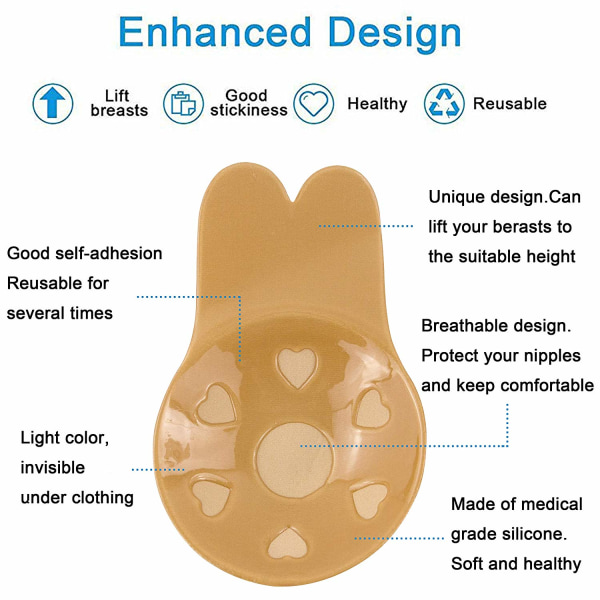 Breast Pasty Lifting Nippel Cover Rabbit Strapless