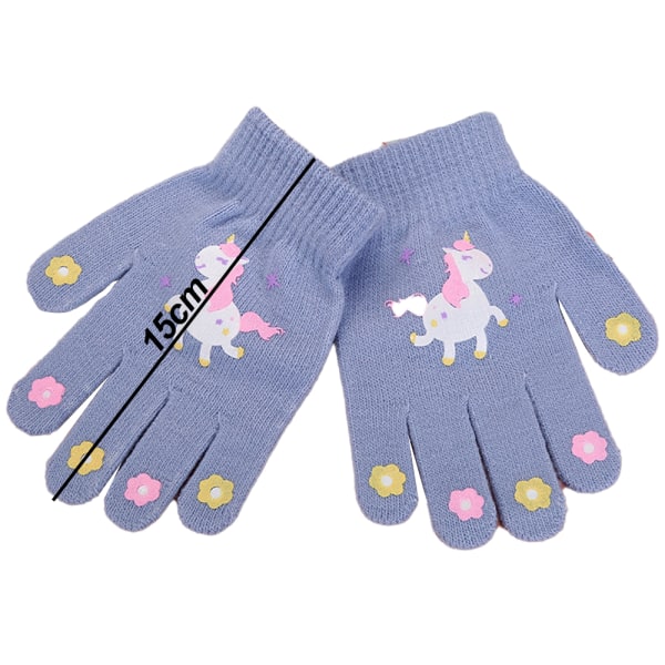 Barnhandskar, Vinterstickade handskar Stretchy Full Fingers