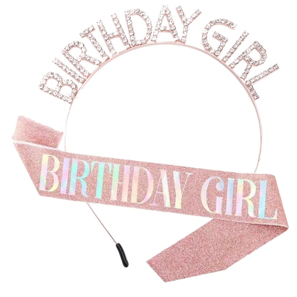 Födelsedag för kvinnor, Birthday Girl Sash & Birthday Tiara för