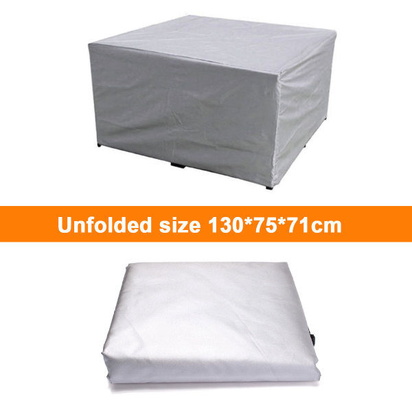 Patio Table Cover silvery, 210D Oxford Deck Box Cover, Outdoor T