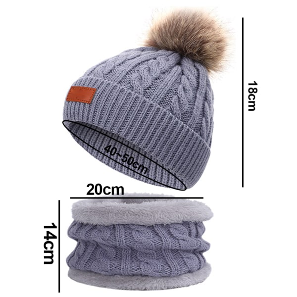 Slouchy Cable Knit Toddler Hat Baby Skid Cap för flickor
