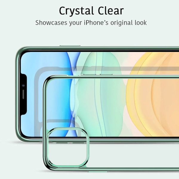 Väsentlig för iPhone 11 Fodral, Slim Clear Soft TPU, Flexibelt Silikonfodral för iPhone 11 6.1-Tum - Grön