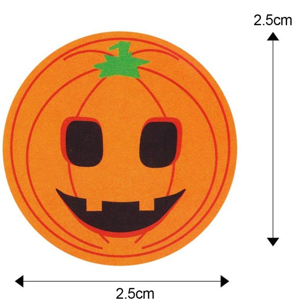 Halloween klistermärken för barn, 500st pumpa klistermärken för