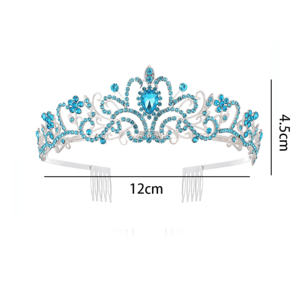 Tiara kronor för kvinnor flickor Elegant Princess Crown Tiaras för