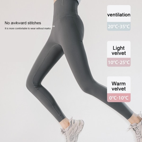 Leggings med hög midja för kvinnor -Tummy Control Yoga Running