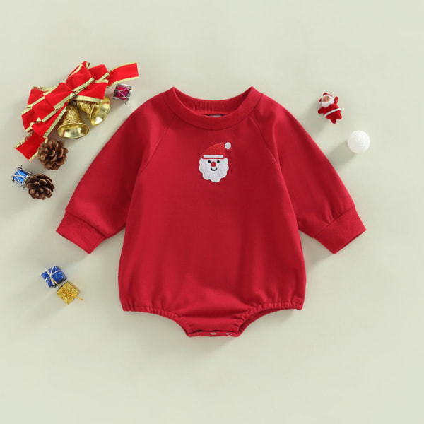 Jul Vinter Overall Kläder för Baby Romper Sweatshirt