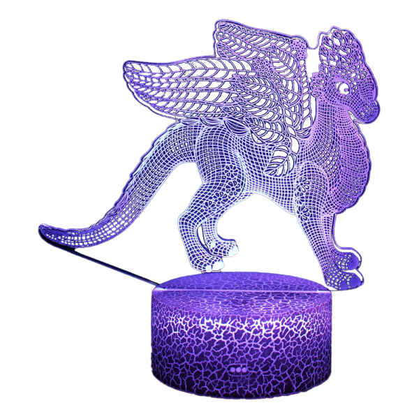 Dinosaurieseriens färgglada 3D-nattlampa, kreativ presentlampa