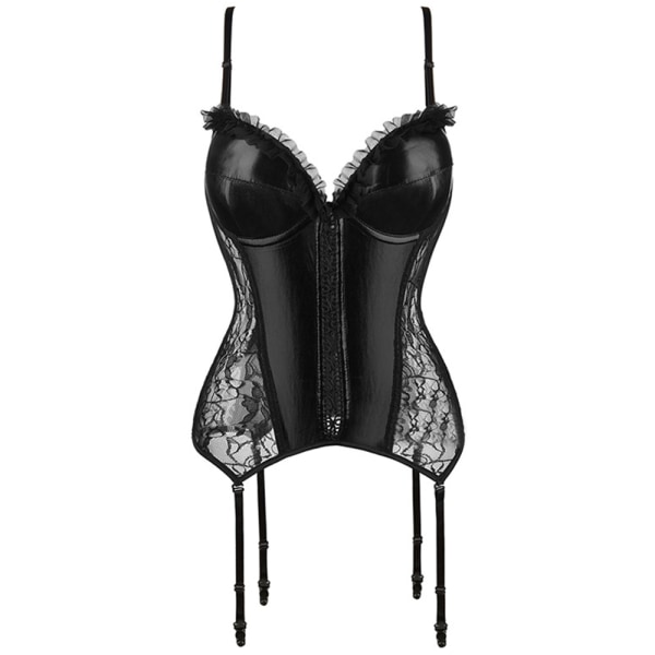 Sexig korsettlingerie för kvinnor spetskorsett bustier strumpeband