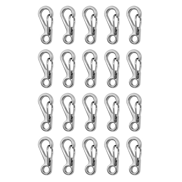 20-pack Mini Karabinhake Set Karabinhake Haken Snap-Verschluss Schlüsselring