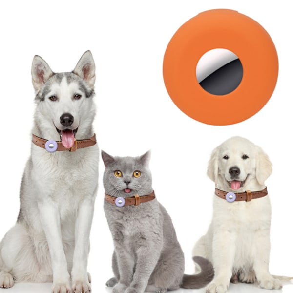 Silikonhalsband för katt och hund för husdjur, cover mot förlust och katt