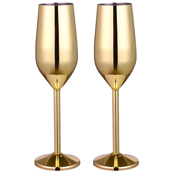 Champagneglas, 2-pack, rostfritt stål, okrossbart