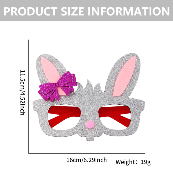 7 st påskdjur festglasögon - Barn glasögonbågar med