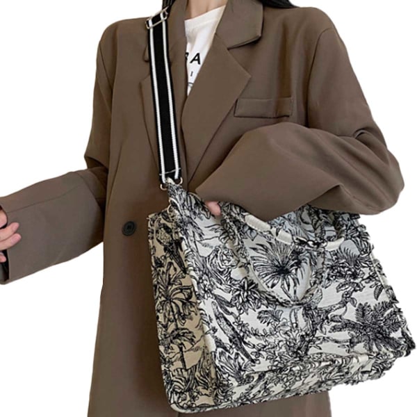 Crossbody väskor för kvinnor Mode lyx tygväska bomull linne på