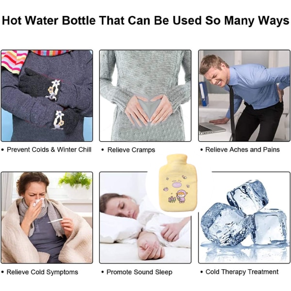 Varmvattenflaska med cover–Varmvattenpåse med