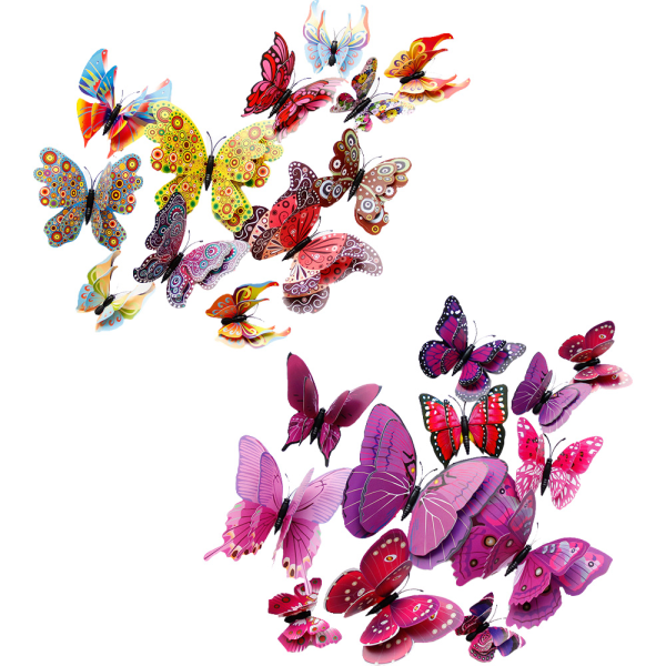 24st 3D Butterfly Wall Stickers Butterfly Wall Decals Room