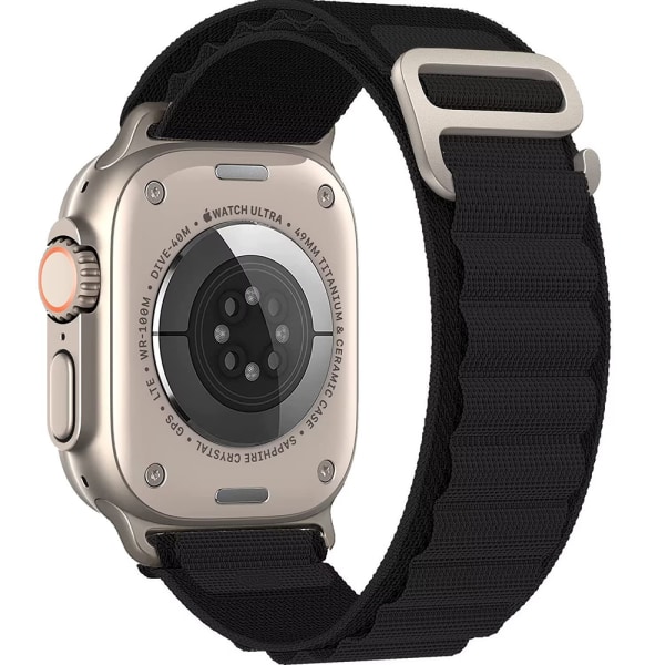 Kompatibel med Apple Watch Ultra 38mm 40mm 41mm, Textile Loop Titanium G-Hook Nylon Sport Armband för Iwatch Series 8/7/6/5/4/3/2/1/SE Herr Dam,