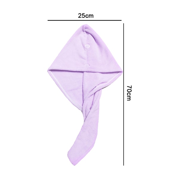 Mikrofiberhårhandduksinpackning, set med 2 hårturbaner pink + light purple
