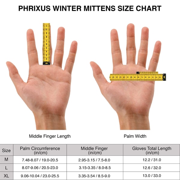 Herr- och damskidhandskar Vinter snöhandskar pekskärm