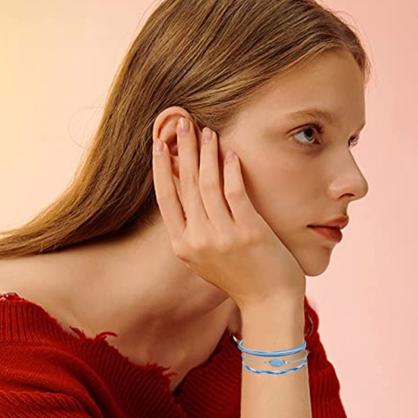 Armband repflätade färgglada smycken justerbara Stil: Stil 4;