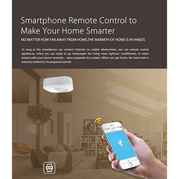 Trådlös Wifi Smart Home Pir Rörelsesensor Detektor Kompatibel med Tuya/Smart Life App