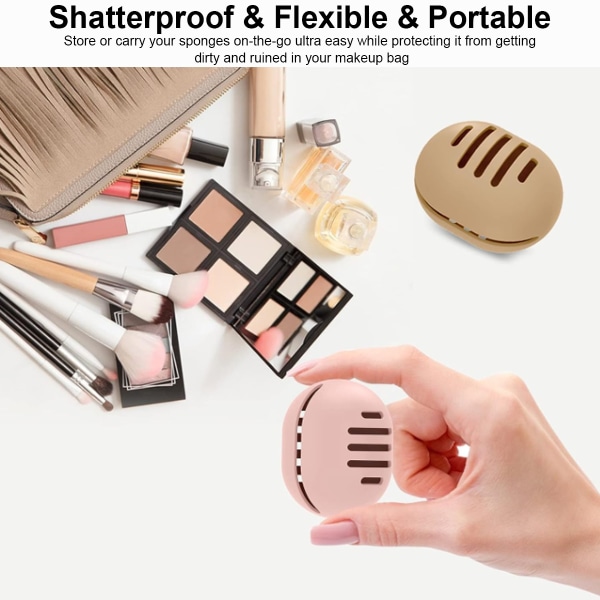 6 st Beauty Blender hållare, Makeup-svamphållare för resor, Br