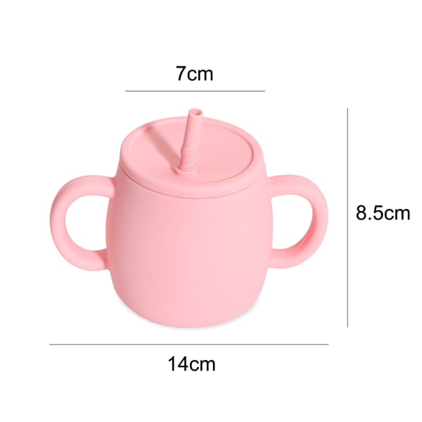 Silikon Baby Träningskopp Splittersäkra Sippy Cups för toddler med style 1