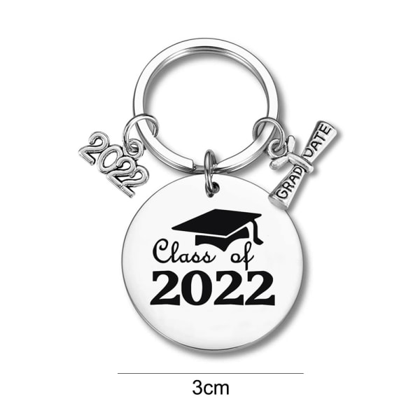 2022 examensgåva för nyckelring i rostfritt stål
