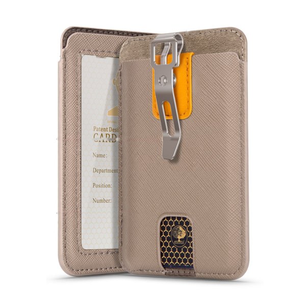 Korthållare /Märkehållare / Portabel plånbok med metallklämma, PU