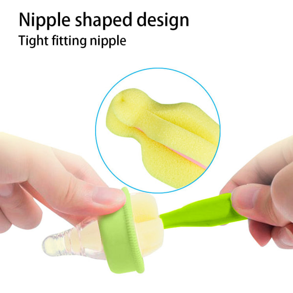 10st Baby Nipple Mjölkflaska Nappsvamp Rengöringsborstar