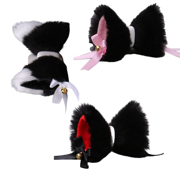 Halloween Fox Ears Furry Headpiece Hårnålar Katt Hårnål
