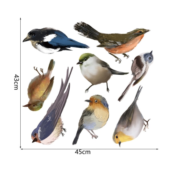 pvc fönster klistermärken, anti-kollisionsglas klistermärken fågel klistermärken