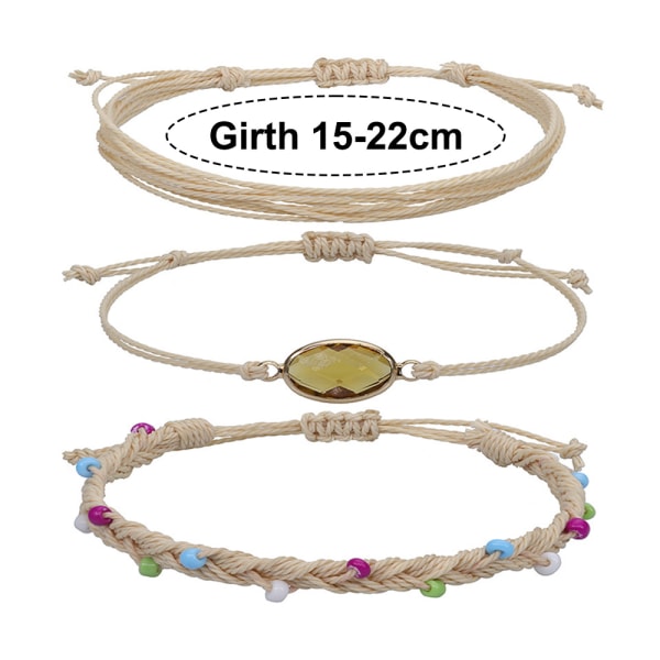 Armband repflätade färgglada smycken justerbara Stil: Stil 1;