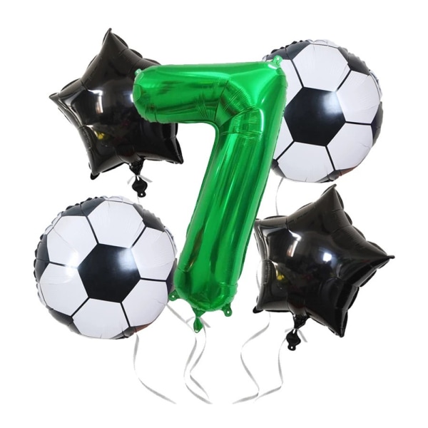 Fotboll nummer femuddig stjärna folieballonger