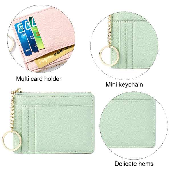 Enfärgat case, mininyckelring, liten plånbok