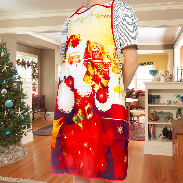 Julförkläde, roligt tecknat förkläde Stil jultomten