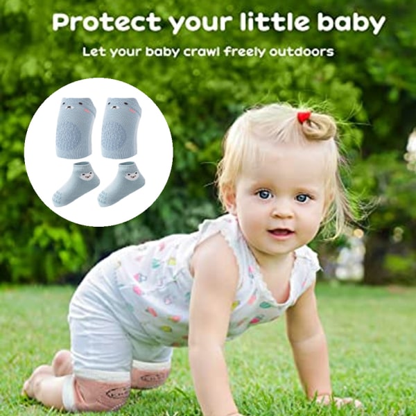 Baby Anti-Slip strumpor Toddler och Baby Crawling
