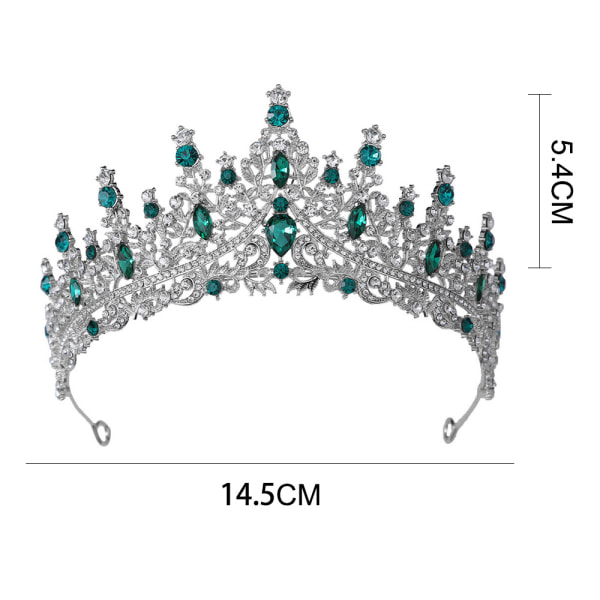 Prinsesskrona för kvinnor Prinsessdrottning Kostym Kristall