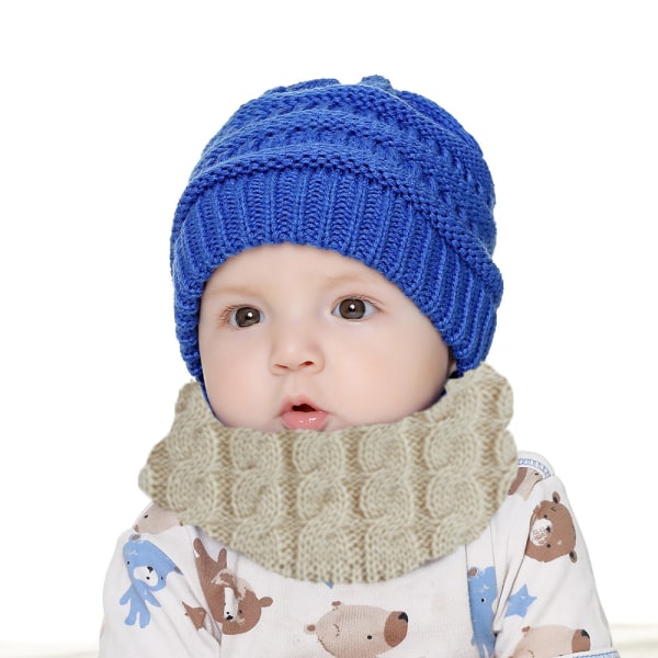 Barn vinter varma accessoarer nya stickade halsduk för 0-2