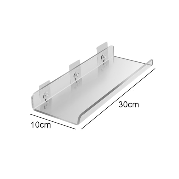 2 st Akryl Flytande Vägghyllor Väggmonterad Displayhylla