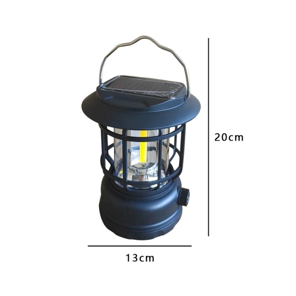 Solcells LED Camping Lykta, Ljus Bärbar Överlevnad