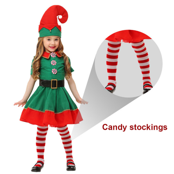 Kostymer Tjej Elf Kostym För Barn Xmas Jul Kostymer