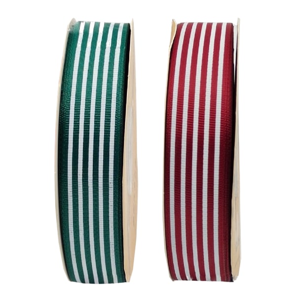 2 rullar band polyester grosgrain randigt dekorativt band,