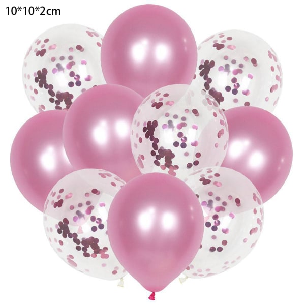 60 Pack 12 tum, pärlfärgade ballonger + paljettballong |