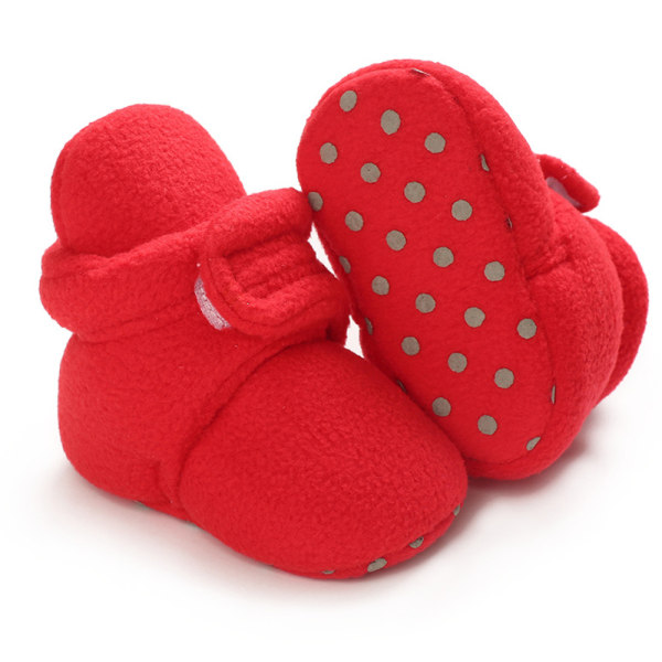 Baby Booties Mjuka Fleece Tofflor Mjuka Babyskor Med Gripper