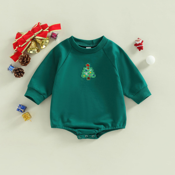 Jul Vinter Overall Kläder för Baby Romper Sweatshirt