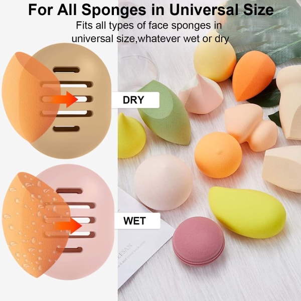 6 st Beauty Blender hållare, Makeup-svamphållare för resor, Br