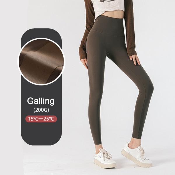 Hög midja leggings för kvinnor - Varma byxor Tummy Control Yoga