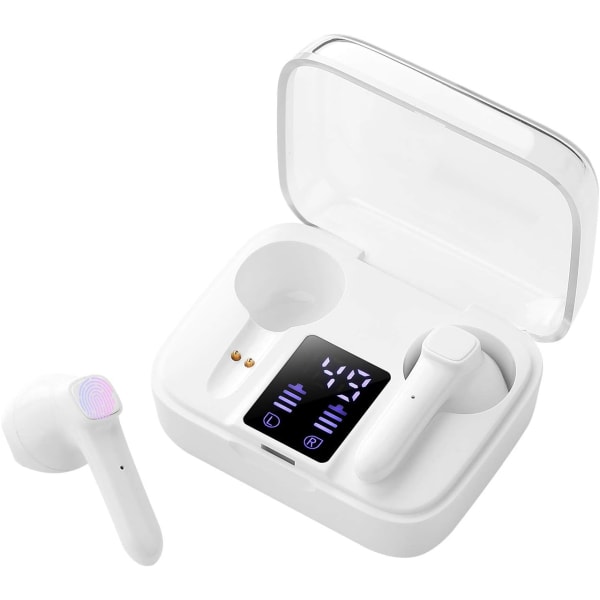 Bluetooth Earphone 5.0, HD Stereo Playback Trådlös hörlurar Trådlöst headset med mikrofon, Touch Control Bluetooth Headset för iPhone Android Smartphone